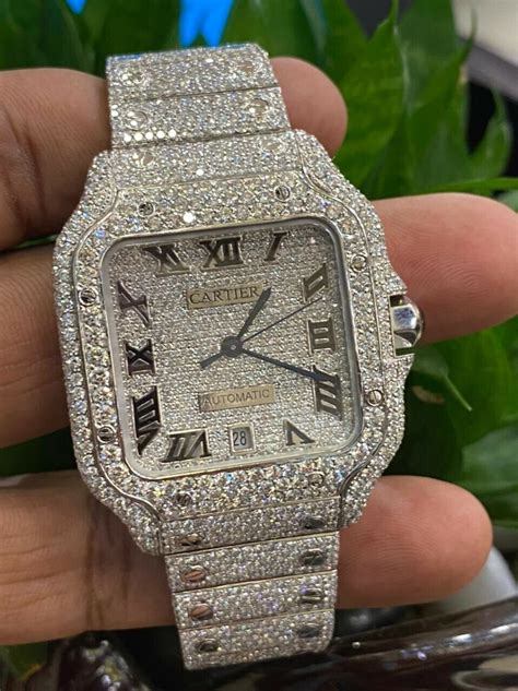 cartier watch mens diamond|cartier diamond watches price.